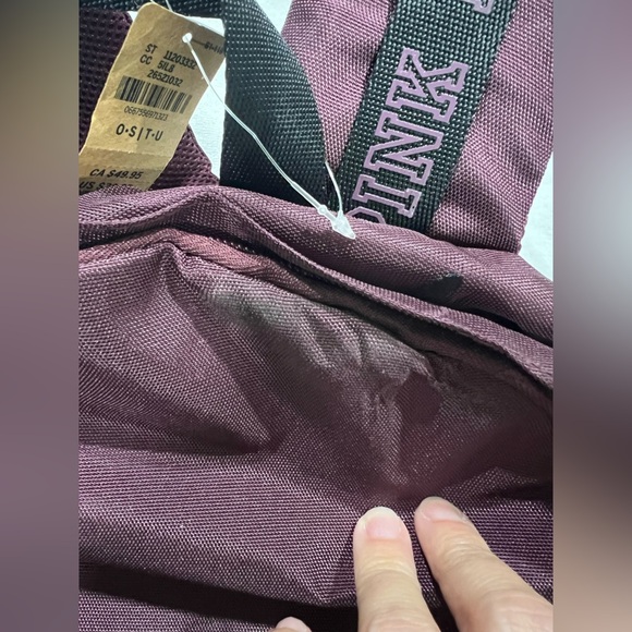 New NWT VS PINK Victoria Secret maroon classic backpack bag - Picture 6 of 7